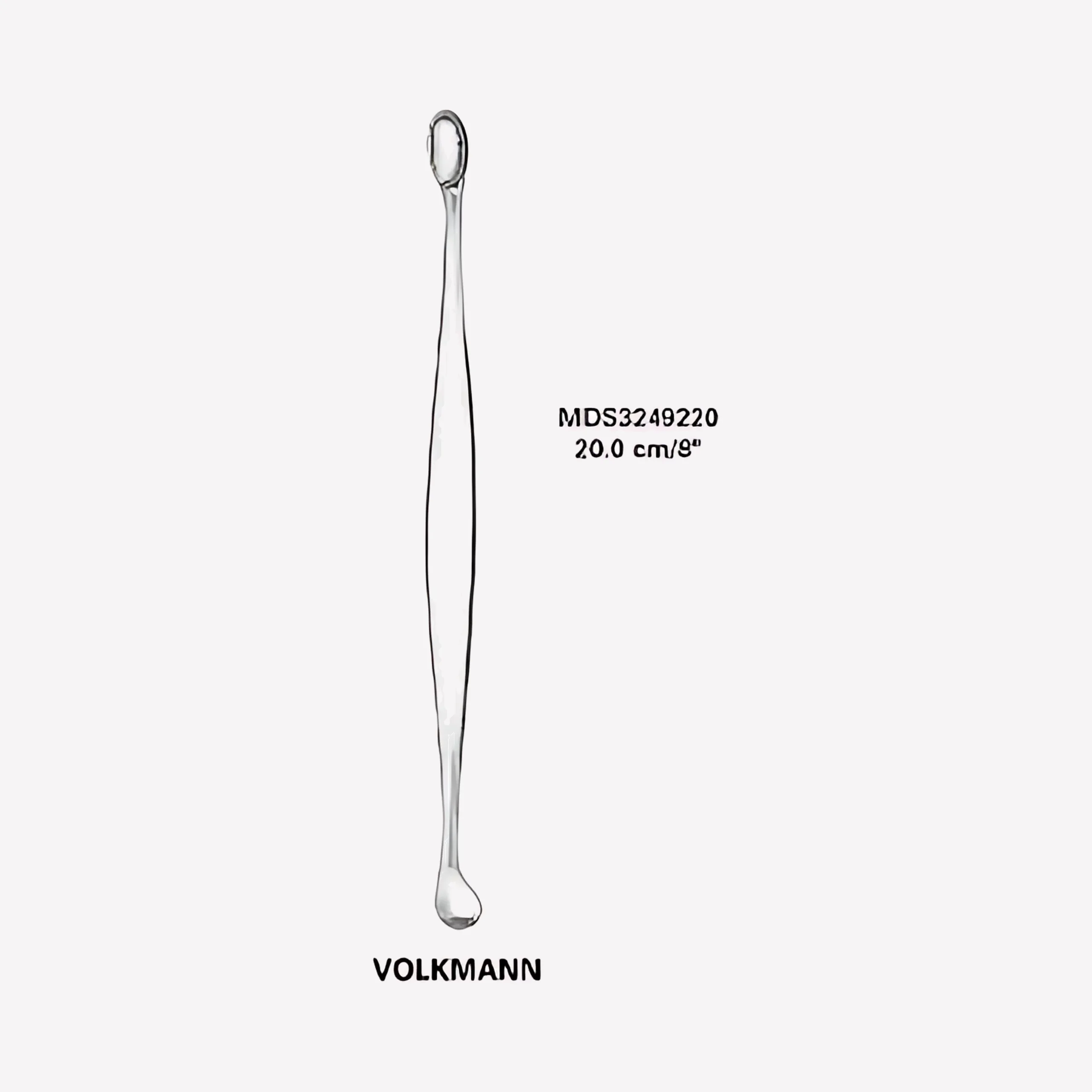 Volkmann Bone Curette — Curved